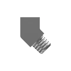 Caterpillar 1/2 -14 Threaded NPTF 45° Elbow Adapter — three-quarter view