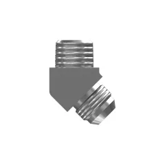 Caterpillar 37 NPTF 45 Deg Coolant Line Elbow — açılı görünüm