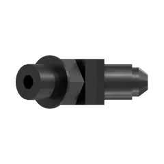 Caterpillar 7/16-20 Adaptador codo 45° — vista en tres cuartos
