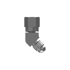 Caterpillar 7/16-20 Thread Hex Head 45 Degrees Elbow 37 Degrees Flared Adapt — açılı görünüm