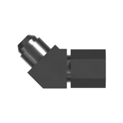 Caterpillar 9/16-18 Thread 45° Elbow Adapter — three-quarter view