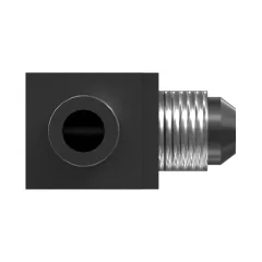 Caterpillar 9/16-18, 1/4-18 NPTF Gewinde 90° Ellenbogen Adapter — Dreiviertelansicht