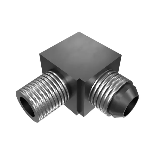 7/8-14, 1/2-14 NPTF Threaded 90° Elbow Adapter