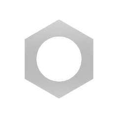 Caterpillar M16 x 2mm Hex Jam Nut — vista de três quartos