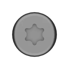 Caterpillar No. 8 (.164)"-32 x 3/8" Rounded Pan Head Hexalobular — açılı görünüm