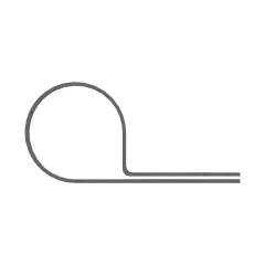 Caterpillar 38mm Wide Tubo Loop Clip — vista en tres cuartos
