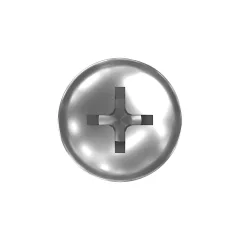Caterpillar Nein. 10 (.190)"-16 x 5/8" abgerundete Pan Head Cross Slot Screw — Dreiviertelansicht