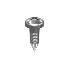 Caterpillar Nein. 10 (.190)"-16 x 5/8" abgerundete Pan Head Cross Slot Screw — Dreiviertelansicht