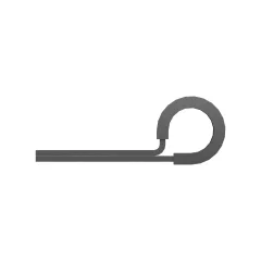 Caterpillar 25.4mm Width Loop Clip — vista en tres cuartos