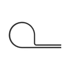 Caterpillar 25.4mm Wide Tube Loop Clip — vue de trois quarts