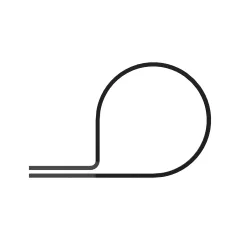 Caterpillar Tube Loop Clip — açılı görünüm