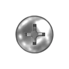 Caterpillar Nein. 8 (.164)"-32 x 5/8" abgerundete Pan Head Cross Slot Screw — Dreiviertelansicht