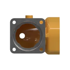 Caterpillar Hydraulic Elbow Adapter — vista de três quartos