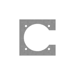 Caterpillar 2mmKan Four Bolt Mounting Plate — açılı görünüm