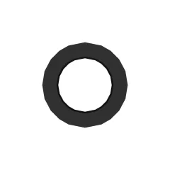 Caterpillar 8.50mm Internal Diameter Steel Spacer — three-quarter view