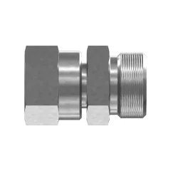 Caterpillar ORFS to 37 Degree Straight Adapter — three-quarter view