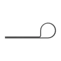 Caterpillar 12.70mm Innendurchmesser Stahlrohr-Schleifenclip — Dreiviertelansicht