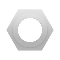 Caterpillar 3/8''-16 Hex Weld Nut — açılı görünüm