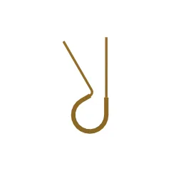 Caterpillar 12.70mm Minimum Single ROHRLEITUNG Loop Clip — Dreiviertelansicht