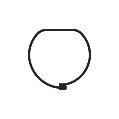 Caterpillar 370.00mm Uzunluk Black Plastik Kablo — açılı görünüm