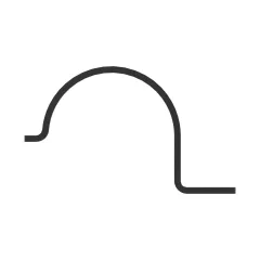Caterpillar Single Tube Half Top Clip — three-quarter view