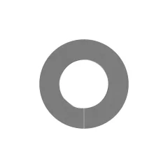 Caterpillar 15.50mm İç Çapı Dual Flange Kauçuk Grommet — açılı görünüm