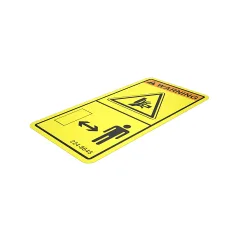 Caterpillar Warning Film Label — açılı görünüm
