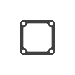 Caterpillar 0.8mm Thick Square BRIDA — vista en tres cuartos