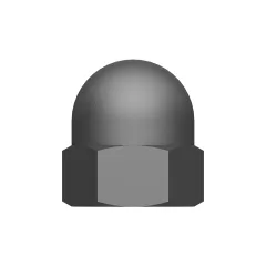 Caterpillar M6 x 1mm Hex Acorn Nut — three-quarter view