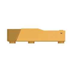 Caterpillar Idler Guard End — vue de trois quarts