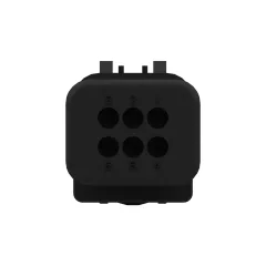 Caterpillar 6 Pin Connector Receptacle — three-quarter view