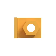 Caterpillar 3mm Thick Montaje Plate — vista en tres cuartos