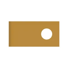 Caterpillar 3mm Thick Montaje Plate — vista en tres cuartos