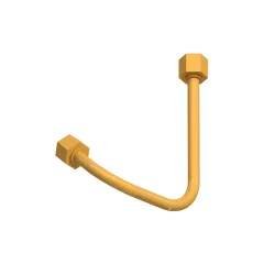 Caterpillar 9.52mm Nut Orifice Multiple Bend Steel Tube — three-quarter view