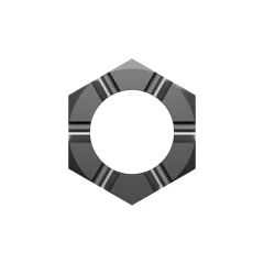 Caterpillar 1 1/2''-12 Hex Slotted Tuerca — vista en tres cuartos