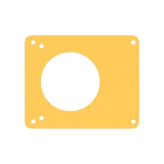 Caterpillar 12mm Placa de soporte de tuberías gruesas — vista en tres cuartos
