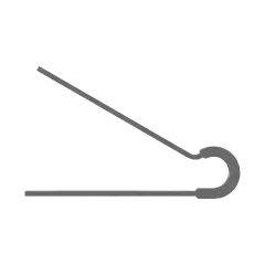 Caterpillar 0.8mm Thick Loop Clip — açılı görünüm