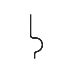 Caterpillar 15.88mm Single Tube Half Slot Clip — açılı görünüm