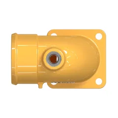 Caterpillar 61mm Innendurchmesser Wasserlinien Ellenbogen — Dreiviertelansicht