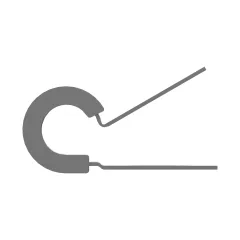 Caterpillar 19mm Wide Flexible Loop Clip — vue de trois quarts