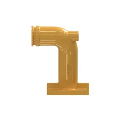 Caterpillar 59.22mm Diamètre extérieur Elbow de sortie d'eau — vue de trois quarts