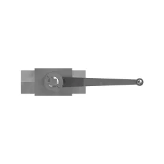 Caterpillar 85mm Long Stop Ball Valve — açılı görünüm