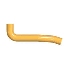 Caterpillar 123.7mm Innendurchmesser Luftreiniger Luftschlauchlinie — Dreiviertelansicht