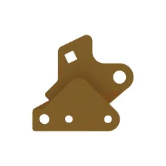 Caterpillar Quick Coupler Link — vista en tres cuartos