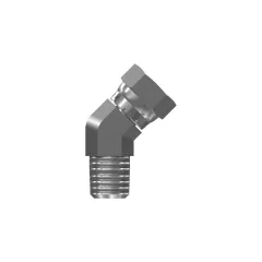 Caterpillar 17.46mm Hexagonal Akışkanlar 45 Derece Çelik Elbow Adapt — açılı görünüm