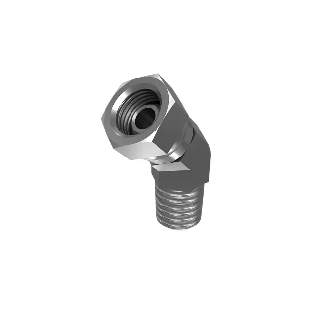 17.46mm Hexagonal Akışkanlar 45 Derece Çelik Elbow Adapt