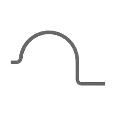 Caterpillar Single Tube Half Slot Clip — açılı görünüm