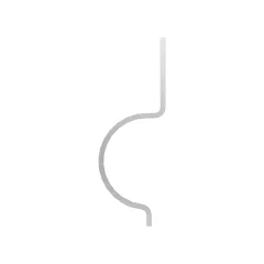 Caterpillar Single Tube P-Clip — Dreiviertelansicht