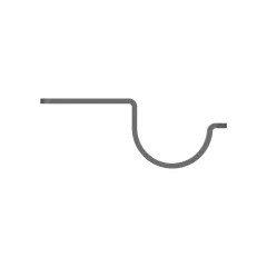 Caterpillar 35.00mm Innendurchmesser Single Tube Half Clip — Dreiviertelansicht