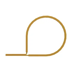 Caterpillar 64.00mm Innendurchmesser Stahlclip — Dreiviertelansicht
